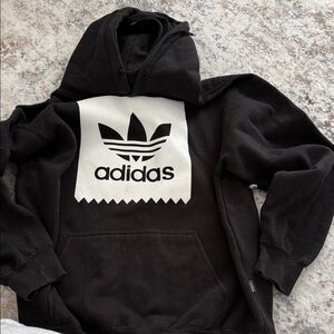 Adidas Kids Black and White Hoodie